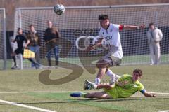 U17 DFB-Nachwuchsliga - Saison 2024/25 - FC Ingolstadt 04 - TSG Hoffenheim - Timo Hengmith weiss FCI - Tom Fiederer gelb Hoffenheim - Foto: Meyer Jürgen