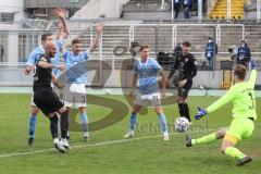 Toto Pokal - TSV 1860 München - FC Ingolstadt 04 - Nico Antonitsch (5, FCI) Torchance, Torwart Hiller Marco (1, 1860) fängt, #3#Dressel Dennis (14, 1860) Arian Llugiqi (29, FCI)