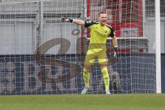 3. Liga; SV Wehen Wiesbaden - FC Ingolstadt 04; Torwart Marius Funk (1, FCI) schreit