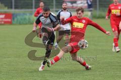 Kreisliga- Saison 2024/25- TSV Kösching - TSV Ober./Unterh.stadt-  - Fardin Gholami weiss Ober-/Unterh.stadt  - Lukas Kastl rot Kösching - Foto: Meyer Jürgen