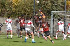 A-Junioren Bundesliga -  Saison 2026/27 - FC Ingolstadt 04 - VFB Stuttgart - Walz Tom TW Stuttgart - Tahiti Mohamed rot FCI -  Foto: Meyer Jürgen