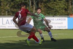Kreisliga - Saison 2023/2024 - FC Gerolfing - Türk SV Ingolstadt - Altan Calim grün Gerolfing - Marijan Maricic rot Türk SV - Foto: Meyer Jürgen
