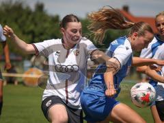 Testspiel - 2. Bundesliga Frauen - Saison 2026/27  - FC Ingolstadt 04 Frauen -  - Katharina Bauer (Nr.3 - FCI Frauen) - Hannah Melicharek blau Hoffenheim  - Foto: Meyer Jürgen