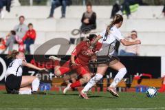 2023_10_22 - 2. Bundesliga - Saison 2023/24 - FC Ingolstadt 04 Frauen - FSV Gütersloh - Katharina Reikersdorfer (Nr.20 - FCI Frauen) - Stojan Lilly weiss Gütersloh #24 - Foto: Meyer Jürgen