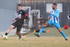 Bezirksliga - Saison 2024/25- TSV Gaimersheim - FC Aschheim - Dennis Hüttinger (Nr.7 - TSV Gaimersheim) - Christos Ketikidis weiss Aschheim - Foto: Meyer Jürgen