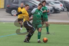 AUDI Amateuercup - Saison 2024/25 - TSV Lichtenau - FC Geisenfeld - Fabian Christl gelb Lichtenau - Florian Lang grün Geisenfeld - Foto: Meyer Jürgen
