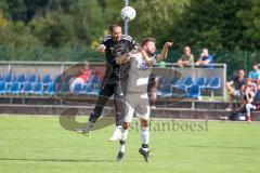 Kreisliga - Saison 2022/2023 - TSV Großmehring - Türk SV Ingolstadt - Ibrahim Sahin schwarz Türk SV Ing. - Leopold Hoch weiss Grossmehring - Foto: Meyer Jürgen