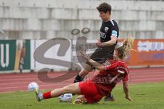 2. Fußball-Liga - Frauen - Saison 2022/2023 - FC Ingolstadt 04 - FFC Turbine Potsdam II - Anna Petz (Nr.16 - FCI Frauen) - Woelki Amelie rot #7 Potsdam - Foto: Meyer Jürgen