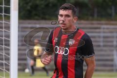 *** Bayernliga Nord - Saison 2025/26 - FC Ingolstadt 04 II - Jahn Regensburg II - Ognjen Draculic (Nr.9 - FC Ingolstadt II) mit dem 2:1 Führungstreffer - jubel - Foto: Meyer Jürgen