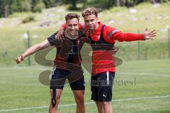 3. Liga; FC Ingolstadt 04 - Trainingslager Südtirol, Jubel Dominik Franke (3 FCI) Hawkins Jaren (20 FCI)