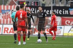 3. Liga; FSV Zwickau - FC Ingolstadt 04; gelbe Karte für Rico Preißinger (6, FCI)