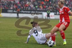 DFB -Pokal Frauen - Saison 2025/26 - FC Ingolstadt 04 Frauen - FC Bayern München - Emma Kusch (Nr.9 - FC Ingolstadt Frauen I) - Eriksson Magdalena rot Bayern - Foto: Meyer Jürgen