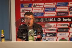 3.Liga - Saison 2023/2024 - SC Freiburg II - FC Ingolstadt 04 - Cheftrainer Michael Köllner (FCI) bei der PK nach dem Spiel -  Foto: Meyer Jürgen