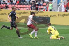 3. Liga; FC Ingolstadt 04 - VfL Osnabrück; Torchance verpasst Ognjen Drakulic (30, FCI) Torwart Jonsson Lukas (21 VFL) Wagner Fridolin (26 VFL)