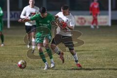 Landesliga - Saison 2024/25 - SV Manching - TSV Wertingen - Peric Leon (Nr.20 - SV Manching) - Max Knöpfle weiss Wertingen - Foto: Meyer Jürgen