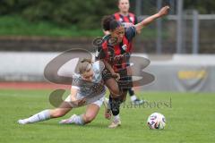 2. Frauen Bundesliga - Saison 2025/26- FC Ingolstadt 04 - VFL Wolfsburg - Anny Kerim - Lindland weiss Wolfsburg - Melissa Kuya Kuya -Strobel (Nr.14 - FC Ingolstadt Frauen I) - Foto: Meyer Jürgen