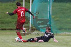 Kreisklasse - Saison 2023/24 - SV Zuchering - TSV Baar/Ebenhausen - Nico Ziegler rot Zuchering - Fabian Müller schwarz Ebenhausen - Foto: Meyer Jürgen