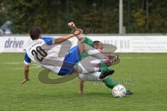 Toto-Pokal - Saison 2023/2024 - FC Gerolfing - TSV Rohrbach - Den Lovric grün Gerolfing - Maximilian Amper
 blau Rohrbach - Foto: Meyer Jürgen