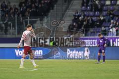 3. Liga; Erzgebirge Aue - FC Ingolstadt 04; Julian Kügel (29, FCI) Rote Karte und geht vom Platz