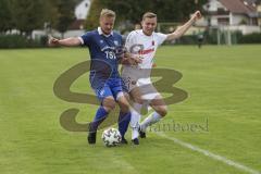 Kreisklasse - Saison 2023/2024 - TSV Großmehring - SV Buxheim - Maximilian Samweber blau Großmehring - Tobias Schmidt weiss Buxheim - Foto: Meyer Jürgen