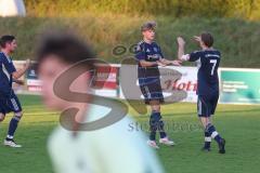 Kreisliga - Saison 2025/26- SV Zuchering - TV Münchsmünster - Der 0:1 Führungstreffer per Strafstoss durch Maximilian Anthofer blau MÜ-Münster  - jubel -  - XXXXX - Foto: Meyer Jürgen