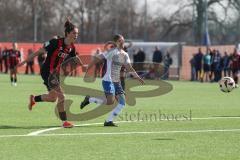2. Bundesliga Frauen - Saison 2024/25 - FC Ingolstadt 04 Frauen - SC Sand - Emma Kusch (Nr.9 - FCI Frauen) - Klotz Sarah weiss Sand - Foto: Meyer Jürgen