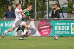 Bezirksliga - Saison 2024/25 - FC Gerolfing - SV Waldeck-München - Matthias Hamm (Nr.17 - FC Gerolfing) - Christopher Seizinger weiss Waldeck - Foto: Meyer Jürgen
