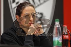 3. Liga; FC Ingolstadt 04 - Alemannia Aachen; Interview Pressekonferenz nach dem Spiel Cheftrainerin Sabrina Wittmann (FCI) Niederlage 0:3