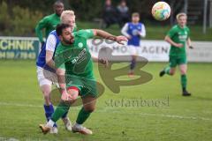 Bezirksliga - Saison 2022/2023 - SV Manching  - TSV Rohrbach - Abou-Khalil Abdel grün Manching - Rückert Daniel blau Rohrbach - Foto: Meyer Jürgen