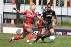 2. Fußball-Liga - Frauen - Saison 2022/2023 - FC Ingolstadt 04 - FCB München II - Samantha Stiglmair (Nr.27 - FCI Frauen) - Gaißer Fiona rot München - Foto: Meyer Jürgen