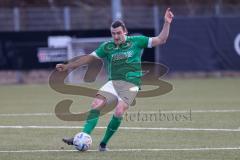 2024_2_17 - Saison 2023/24 - AUDI-Schanzer Amateur Cup - FC Gerolfing - TV 1861 Ingolstadt - Halbfinale 2 - Niklas Nissl grün Gerolfing - XXXXX - Foto: Meyer Jürgen