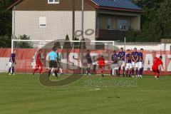 Bayernliga Süd - Saison 2021/2022 - FC Ingolstadt 04 II - Schwaben Augsburg - Der 2:0 Führungstreffer per Freistoss durch Cavadias Fabian (#5 FCI) - jubel - Foto: Meyer Jürgen