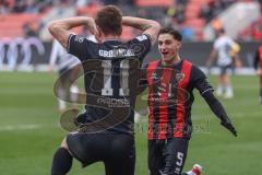 3. Liga; FC Ingolstadt 04 - SV Sandhausen; Elfmeter Tor Jubel Treffer 2:1 Sebastian Grönning (11, FCI) Emre Gül (5, FCI)