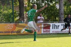 Kreispokal - Saison 2023/24 - FC Gerolfing - BC Attaching - Elfmeter schiessen - Stefan Hoffmann grün Gerolfing  trifft -  Totopokal Sieger Gerolfing - jubel -  - Foto: Meyer Jürgen