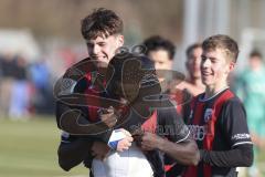 *** A-Junioren Bundesliga  - Saison 2025/26 - FC Ingolstadt 04 - SpVgg Greuther Fürth - Der 1:0 Führungstreffer durch  Oladosu Omotolani schwarz FCI- jubel -  - XXXXX - Foto: Meyer Jürgen