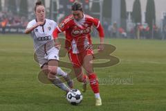 DFB -Pokal Frauen - Saison 2025/26 - FC Ingolstadt 04 Frauen - FC Bayern München - Lea Wolski (Nr.5 - FC Ingolstadt Frauen I) - Dunst Barabara rot Bayern - Foto: Meyer Jürgen