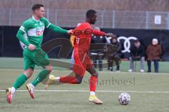 Freundschaftsspiel - Saison 2022/2023 - FC Ingolstadt 04 - VFB Eichstätt - Halbmeyer Jonas grün Eichstätt - Fofanah Mussa (Nr.8 - Fc Ingolstadt 04 II) - Foto: Meyer Jürgen