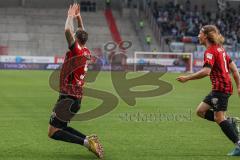 3.Liga - Saison 2022/2023 - FC Ingolstadt 04 -  MSV Duisburg - Der 2:0 Führungstreffer durch Patrick Schmidt (Nr.9 - FCI) jubel - Foto: Meyer Jürgen