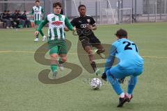 Landesliga Bayern - U17 - B-Junioren - Saison 2022/2023 - FC Ingolstadt 04 II - SV Schalding - Heining  - Ndukwu Dickson schwarz FCI - Enrico Birkner Torwart Schalding - Foto: Meyer Jürgen