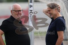 3.Liga - Saison 2023/2024 - Trainingsauftakt - FC Ingolstadt 04 -  Vorsitzender des Vorstandes Peter  Jackwerth (FCI) - Geschäftsführer Sport und Kommunikation Dietmar Beiersdorfer (FCI) - - Foto: Meyer Jürgen