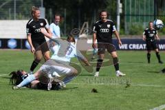 2. Fußball-Liga - Frauen - Saison 2023/2024 - FC Ingolstadt 04 - SG 99 Andernach - Katharina Schmittmann (Nr.26 - FCI Frauen) - Leonie Stöhr (Nr.9 - Andernach) - Foto: Meyer Jürgen