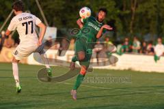 Kreisliga - Saison 2023/24 - Relegation zur BZL - FC Gerolfing - SV Aschau - Christian Träsch grün Gerolfing - Daniel Neumeier weiss Aschau - Foto: Meyer Jürgen
