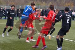 A-Junioren - Bundesliga Süd Fc Ingolstadt 04 - SC Freiburg -  Lechner  Luca (Nr.25 - FC Ingolstadt A-Jugend) - Jantunen Jaaso Torwart Freiburg - Foto: Meyer Jürgen