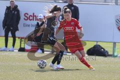 2. Frauen-Bundesliga Süd - Saison 2020/2021 - FC Ingolstadt 04 - FC Würzburger Kickers - Walter Selina rot FCI - Gath Marsia schwarz Würzburg - Foto: Meyer Jürgen