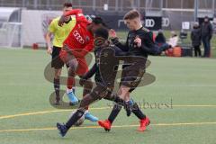 U 14 (C-Jun.) Förderliga BuLi/NLZ -  Saison 2021/2022 - FC Ingolstadt 04 - FC Bayern München -Der 3:0 Führungstreffer durch Elem Apemegno rot FCI - jubel - Foto: Meyer Jürgen