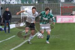 3. Liga - VfB Lübeck - FC Ingolstadt 04 - Zweikampf Michael Heinloth (17, FCI) Lucas Wolf (35 Lübeck)