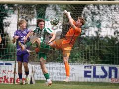 Landesliga - Freundschaftsspiel - Saison 2026/27 - SV Manching - TSV Karteth-Lappersdorf - Peter Sebastian TW Kareth - Lappersdorf  - Dominik Juric (Nr.18 - SV Manching) - Foto: Meyer Jürgen