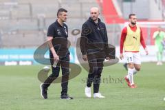 3. Liga; SpVgg Unterhaching - FC Ingolstadt 04; Pause Cheftrainer Michael Köllner (FCI) Co-Trainer Maniyel Nergiz (FCI)