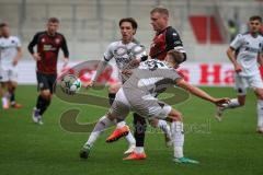 3. Liga - Saison 2026/27 - FC Ingolstadt 04 - SV Wehen Wiesbaden - Lars Lokotsch (Nr.13 - FCI) - Justin Janitzek (Nr.15 - Wehen/Wiesbaden) - Foto: Meyer Jürgen