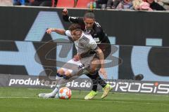 2. Fußball-Liga - Saison 2021/2022 - FC Ingolstadt 04 - Hamburger SV - Valmir Sulejmani (#33 FCI) - Moritz Heyer (#3 HSV) - Foto: Meyer Jürgen